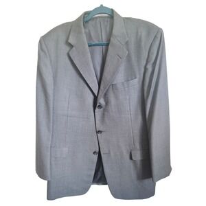 Loro Piani Italy 44R Hickey Freeman Blazer Sport Coat Wool Gray Jacket 44R‎ Wool
